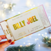 Billy Joel Foiled Presentation Gift & Keepsake Ticket