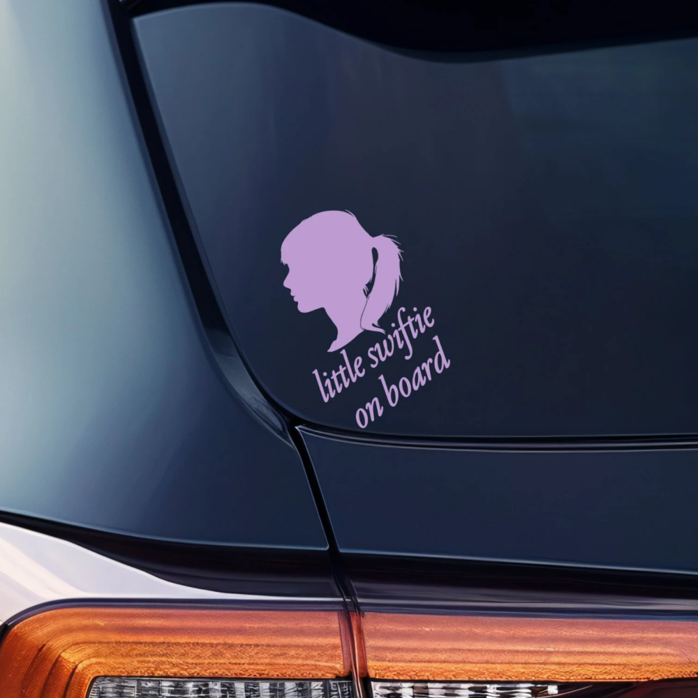 Little Swiftie On Board Car Sticker | Window Decal - Image 3