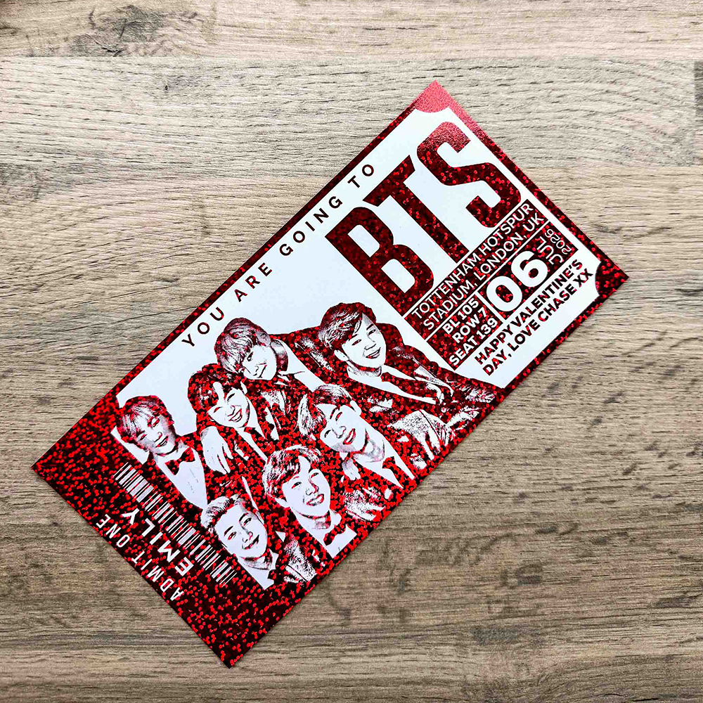 BTS Foiled Presentation Gift & Keepsake Ticket