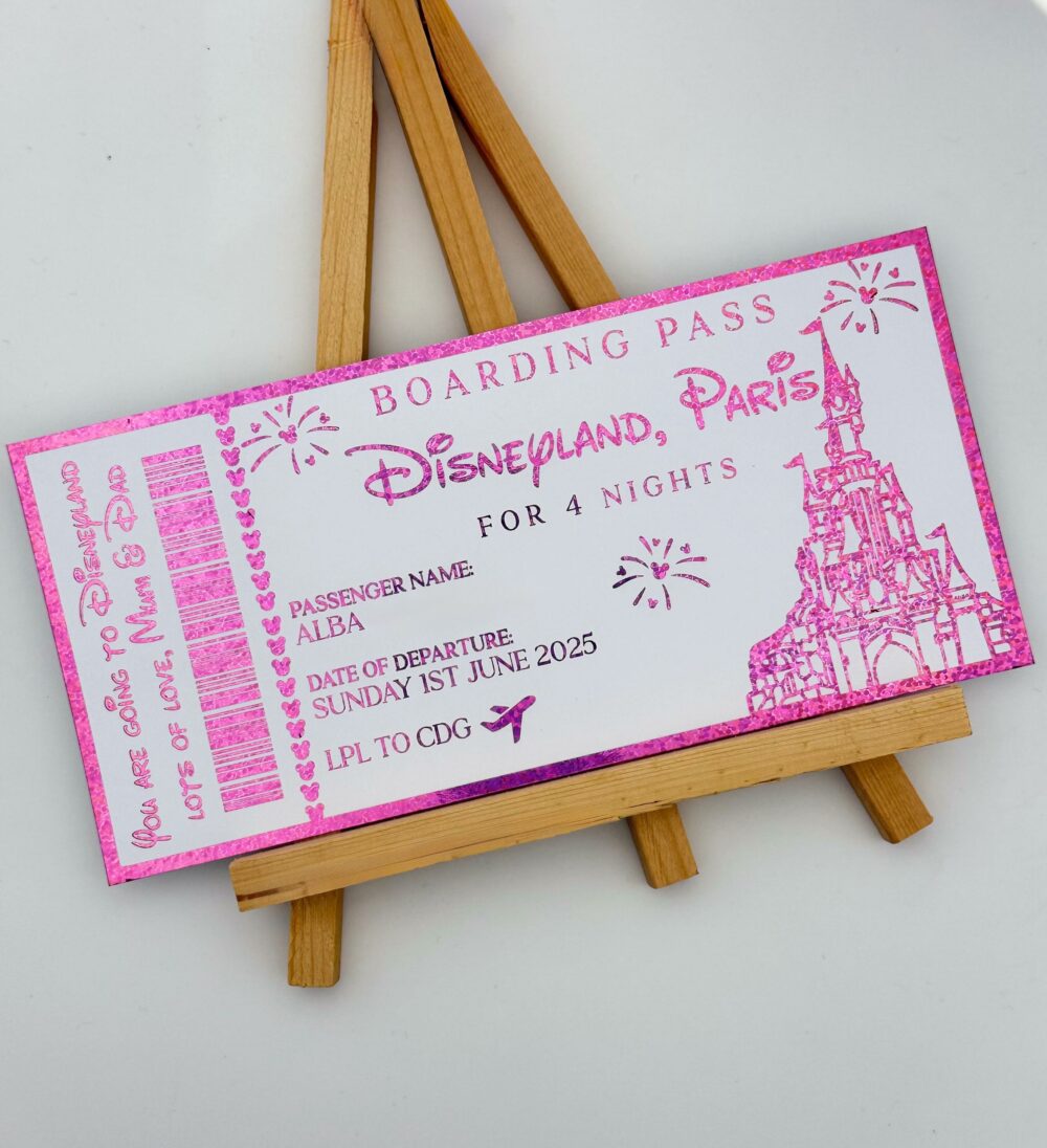 Happiest Place On Earth Personalised Foil Boarding Pass - Keepsake Presentation Gift - Image 3